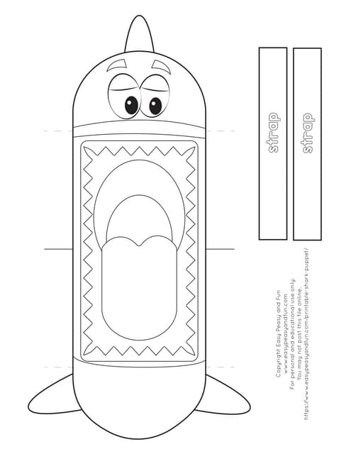 Shark printable-puppet photo about Shark Printable identified as Shark printable-puppet